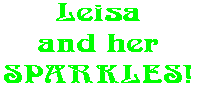 Leisa and her SPARKLES!