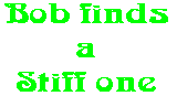 Bob finds a Stiff one