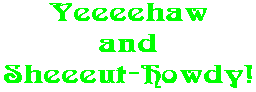 Yeeeehaw and Sheeeut-Howdy!
