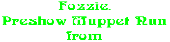Fozzie. Preshow Muppet Nun from