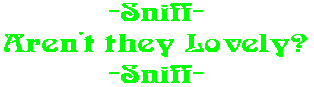 -Sniff- Aren't they Lovely? -Sniff-